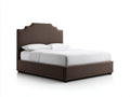 Lit double capitonné en tissu 210×170×135 cm - Marron - tête de lit décorative pour chambre