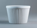 Pot à fleurs de balcon en résine 40×40×35 cm - blanc - style rainuré moderne
