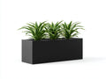 Pot à fleurs 100×35×45 cm – noir – jardinière rectangulaire pour balcon et terrasse