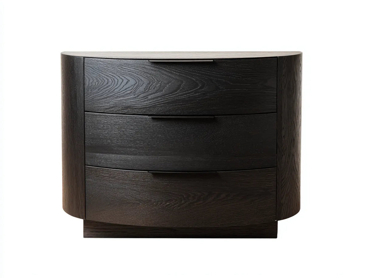 Commode de chambre à coucher 160×45×82 cm – bois foncé – rangement contemporain