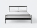 Lit double en métal 210×170×110 cm - Noir - structure ouverte moderne pour chambre