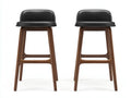 Tabourets de bar 47×52×96 cm - noir/marron - assise rembourrée pour salle à manger