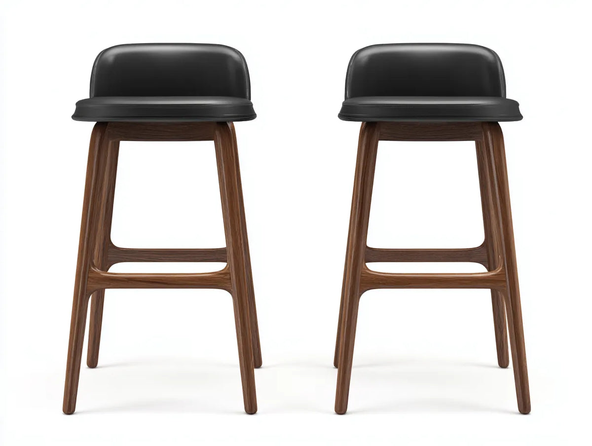 Tabourets de bar 47×52×96 cm - noir/marron - assise rembourrée pour salle à manger