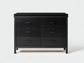 Garde-robe basse en bois 120×50×105 cm - Noir - rangement compact pour chambre